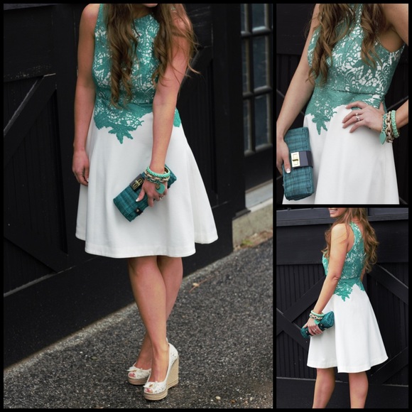 Anthro Moulinette Soeurs Crochet Lace Flare Dress - Picture 3 of 9